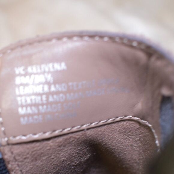 Vince Camuto Kelivena Suede Chelsea Boots Women’s Sz 8.5 Taupe Brown Croc Print - Picture 13 of 14